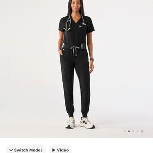 Black figs scrub set with Jogger Pants